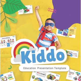 Kiddo Education PowerPoint Presentation Templates Cute Cartoon Animation Slides | Koleksi Template PowerPoint