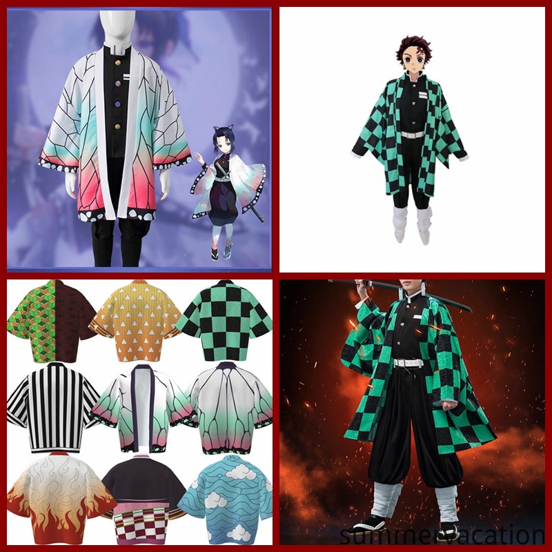 เส อก นย ว Family Set Kimono Robe Unisex Couple Wear Adults And Kids Size Demon Slayer Kimetsu No Yaiba Japanese Cartoon Kamado Nezuko 3d Digital Printing ลดเหล อ 328