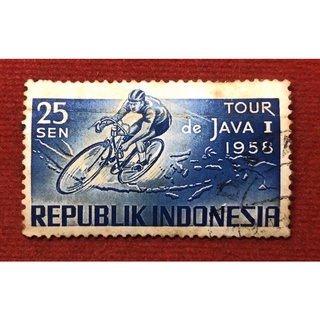 แสตมป์ INDONESIA TOUR DE JAVA ปี1955