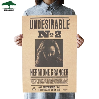 Dlkklb โปสเตอร์ภาพยนตร์คลาสสิก No 2 Hermione Jane Granger สไตล์เรโทร 42x30 ซม. สําหรับตกแต่งบ้าน