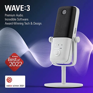 Microphone (ไมโครโฟน) ELGATO WAVE 3 WHITE 💥สินค้าใหม่ ประกันศูนย์ Ascenti  2 ปี 💥