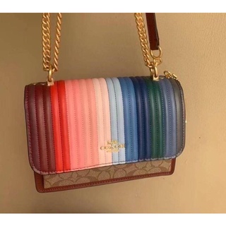 💥COACH KLARE CROSSBODY WITH RAINBOW LINEAR QUILTING