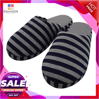 🔥ยอดนิยม!! K&amp;H รองเท้า Slipper Stripe รุ่น EMBOSS NP190302-1A (#41) ขนาด 22 x 7.5 x 27 ซม. สีน้ำเงิน