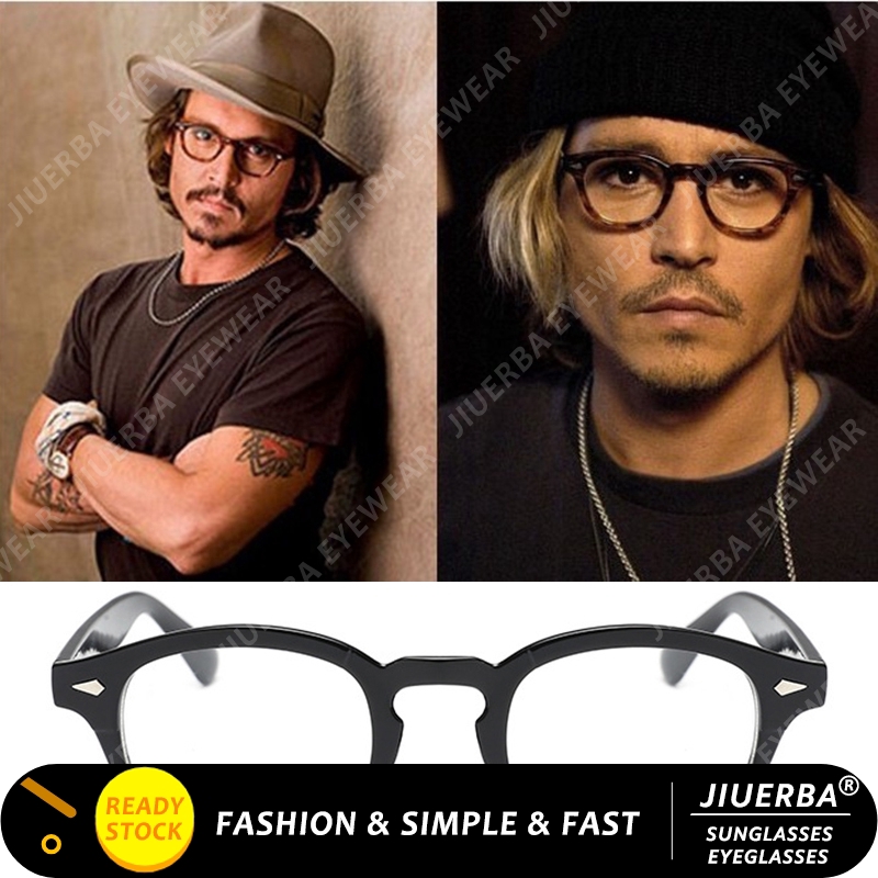Johnny Depp Retro Round สายตาสั้นแว่นตาผู้หญิง/ผู้ชาย