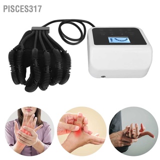 Pisces317 ถุงมือหุ่นยนต์ฟื้นฟูนิ้วมือ ปลั๊ก US 110‐240V สําหรับผู้ป่วย มือซ้าย