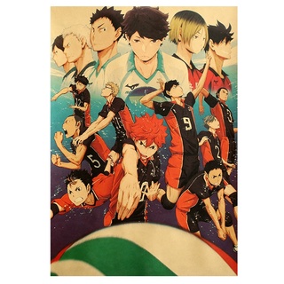 haikyuu โปสเตอร์ไฮคิวคู่ตบฟ้าประทาน อนิเมะhaikyuu ขนาด50*35 สำหรับตกแต่งห้อง ตกแต่งผนัง ตกแต่งร้าน