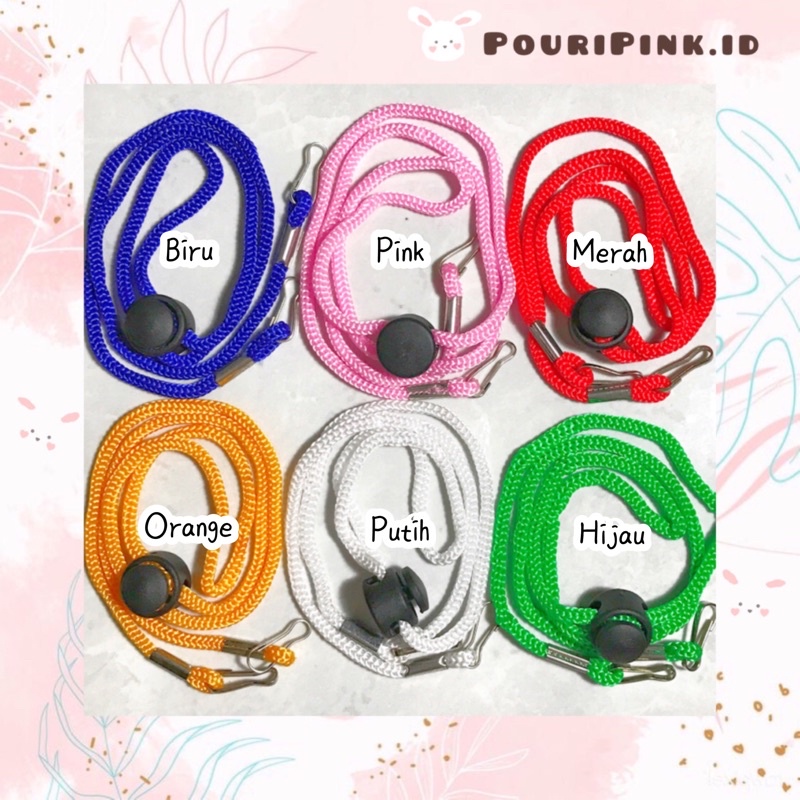 GANTUNGAN PouriPink.id - 2in1 สายรัดหน้ากาก Hijab Connector Lanyard Mask Connector เครื่องประดับแฟชั