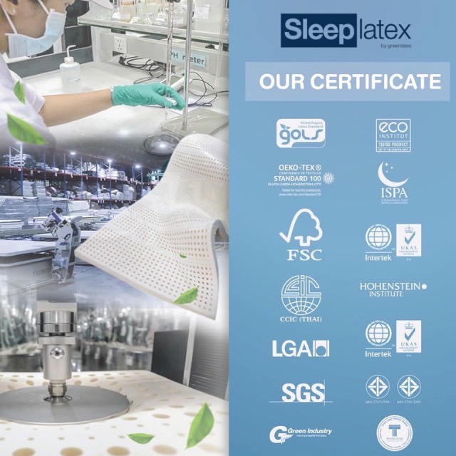 Sleep Latex Sleep to Stand ที่นอน HD Foam 3 นิ้วยางพารา D65 3นิ้ว (แถม