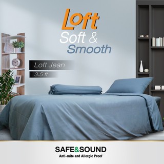 ผ้าปูที่นอน 3.5 ฟุต Loft สีพื้น SAFE&amp;SOUND