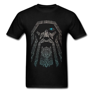 เสื้อยืดลําลอง แขนสั้น พิมพ์ลาย Vikings Odin Die In Battle And Go To Valhalla Ragnar Lothbrok Knight Warrior Pirate