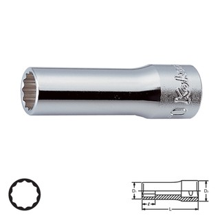 KOKEN 3305M-25 ลูกบ๊อก ยาว 3/8"-12P-25mm.| MODERTOOLS OFFICIAL