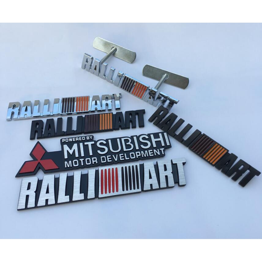 ❤❤เหมาะสําหรับ Mitsubishi Jinxuan Lingshuai Wing God Lanse สติกเกอร์รถโลหะดัดแปลง RALLIART Rally Art โลโก้รถหางโลโก้ Mitsubishi ดัดแปลงโลโก้