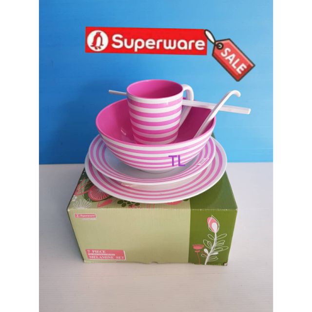 ซุปเปอร์แวร์กิ๊ฟเซต ชุด 7 ชิ้น สีชมพู Color Pink เหมาะสำหรับเป็นของขวัญของชำร่วย ในเทศกาลต่างๆราคา​738ลด559​บาท