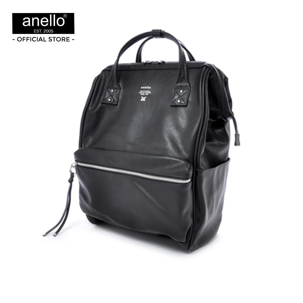 anello black leather backpack Anello Premium Leather Sale Anello Large Premium Leather Backpack Sale  Anello REPREVE