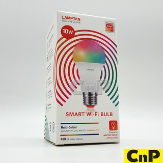 LAMPTAN หลอดไฟ LED WiFi Bulb RGB Multi-Colour 10W แลมป์ตั้น รุ่น SMART Wi-Fi BULB