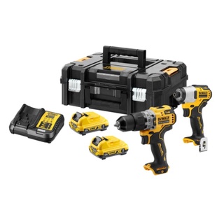 Dewalt ชุดสว่านกระแทก+ไขควงกระแทก 12V ไร้แปรงถ่าน แบตเตอรี่ 3.0Ah รุ่น DCK2111L2T