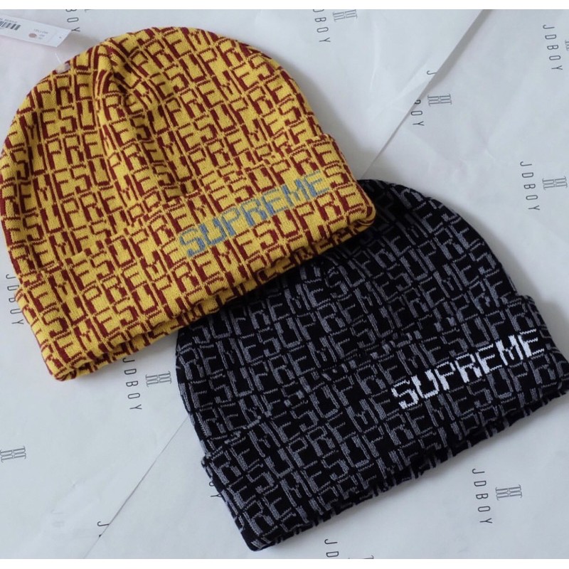 🔥สินค้าพร้อมส่ง🔥 Supreme beanie หมวกไหมพรม หน้าหนาว