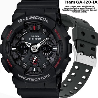 Casio G Shock GA-120-1A โช๊คอัพ สีดํา แดง GA120 Ori BM. นาฬิกาข้อมือ