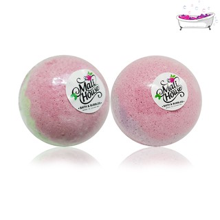 Mali House  Bath Bombs ball สบู่สปาสำหรับแช่ในอ่าง 2 กลิ่นX150g Strawberry Champane,Orchid