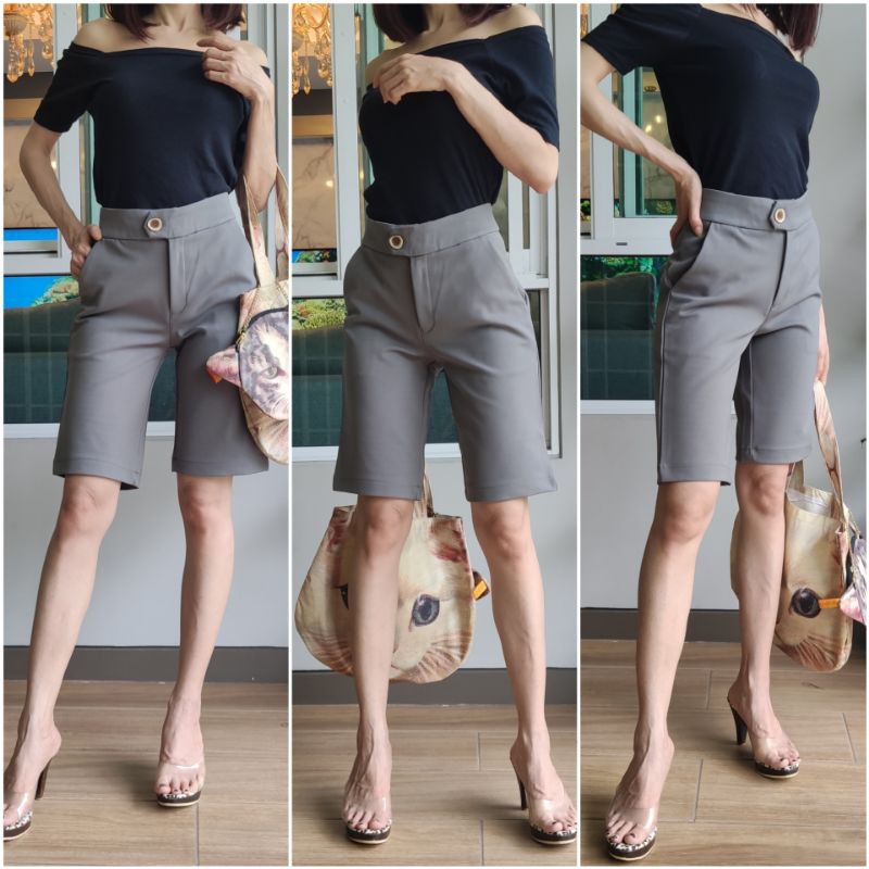 กางเกงขา 3 ส่วนผ้าโรเชฟทรงสวย ใส่เที่ยว ใส่สบายไม่มีไม่ได้แล้ว"S-XL"❤️