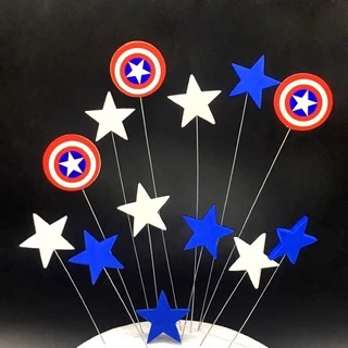 Cake Topper ป้ายปักเค้กลายการ์ตูนสุดน่ารัก (พร้อมส่ง)(ป้ายโฟมดาวหลายสี)