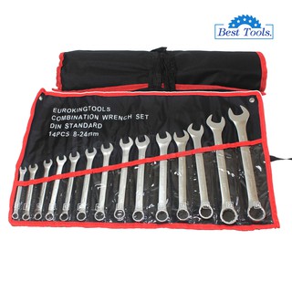 EURO KING TOOLS ครื่องมือช่าง ประแจแหวนข้างปากตาย 14 ตัวชุด …