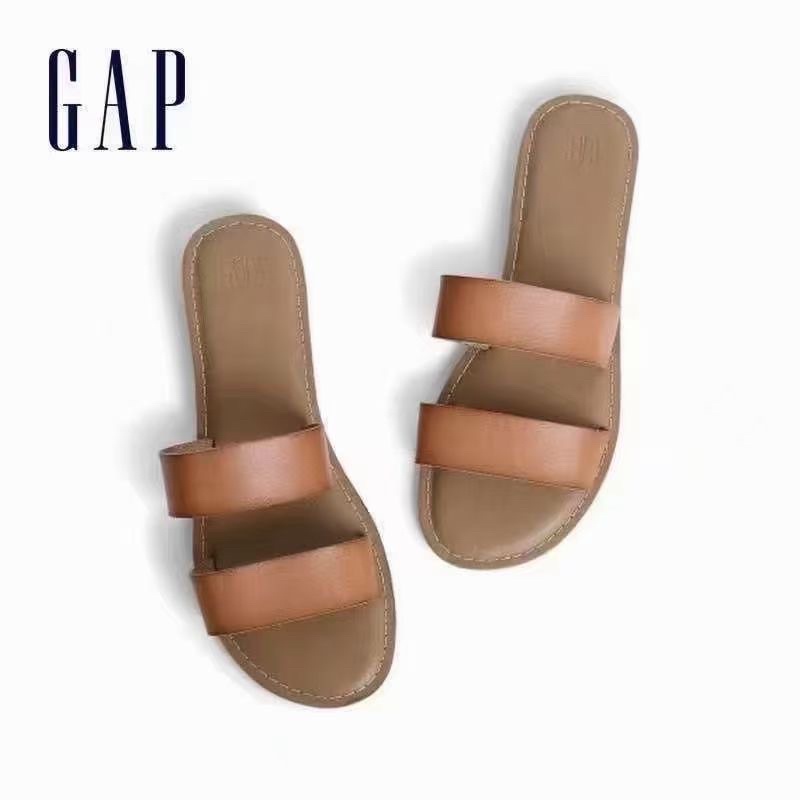 🔥เท เหลือ เบอร์ 8 , 9 เท่านั้น🔥 รองเท้าแตะส้นแบน GAP แบรนด์ดัง หนังสวย หนังดี ป้ายห้อยทุกคู่ **งานเก