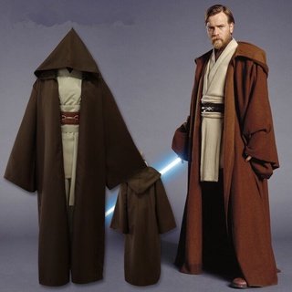 ชุดคอสเพลย์ Star Wars Anakin Skywalker Jedi Knight Obi Wan Kenobi เสื้อ + กางเกง + สายเข็มขัด + สายคล้องไหล่ + เสื้อคลุม ปาร์ตี้ ฮาโลวีน