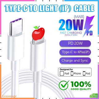 【พร้อมส่ง】สายชาร์จเร็ว 20w PD USB C เป็น Light 8Pin Type C เป็น i-P 4.0 3.0 2.0