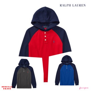 RALPH LAUREN WAFFLE-KNIT COTTON HOODIE