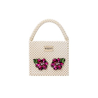 Weevy รุ่น PEONY BRICK BAG กระเป๋าลูกปัด กระเป๋าแฟชั่น งานhandmade แบรนด์คนไทย