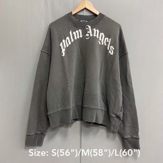 ถูกที่สุด ของแท้ 100% Palm Angels Logo Printed Crewneck Sweatshirt