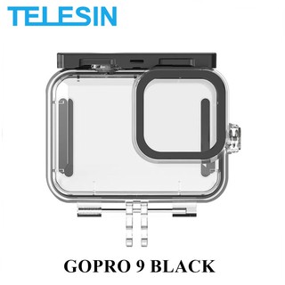 TELESIN 50M Waterproof Housing Diving Tempered Glass Lens for GoPro Hero 9 Black