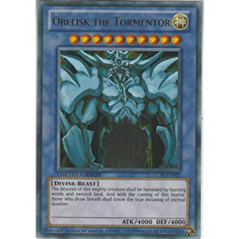 ภาษาอังกฤษ Yugioh Obelisk The Tormentor LC01-EN001 ฉบับครบรอบ 25 ปี (LC01)