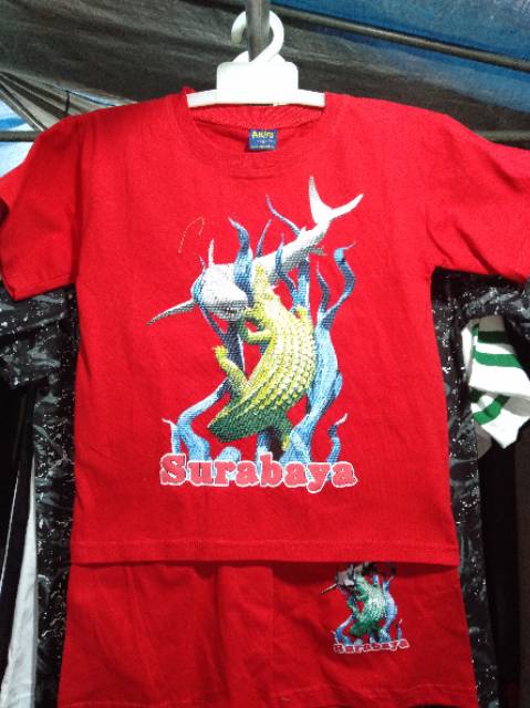 MERAH Original Red Kids T-Shirt SUROBOYO, Typical Surabaya ของที่ระลึก, ชุดเด็กล่าสุด 2020