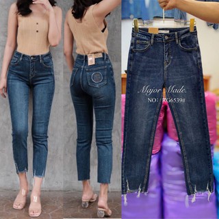 RG6539#ยีนส์ยืดขา8ส่วน มีS-XL