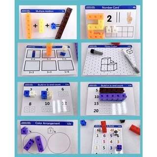 * ออกบิล (ทักแชท)ชุดคณิตศาตร์ตัวต่อลูกบาศก์ 100 ชิ้น Linking Cubes กล่องใหญ่