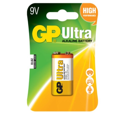 ถ่านไฟฉาย อัลคาไลน์ Alkaline Battery 1604AU-5U1 9V GP(Hongkong)