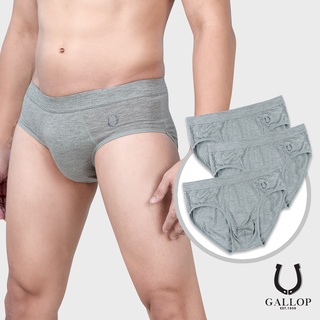 GALLOP : (1 SETมี 3ตัว) MENS UNDERWEAR กางเกงในผู้ชาย รุ่น GU9001 สีเทา / ราคา 790.-