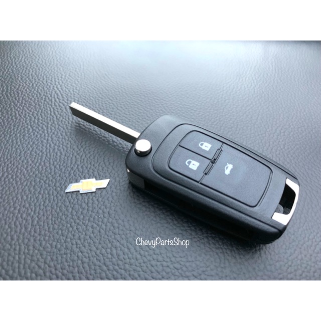 กรอบกุญแจ Chevrolet Cruze Sonic Trailblazer แบบ 3 ปุ่ม พร้อม Logo Chevrolet พร้อมถ่านรีโมท CR 2032