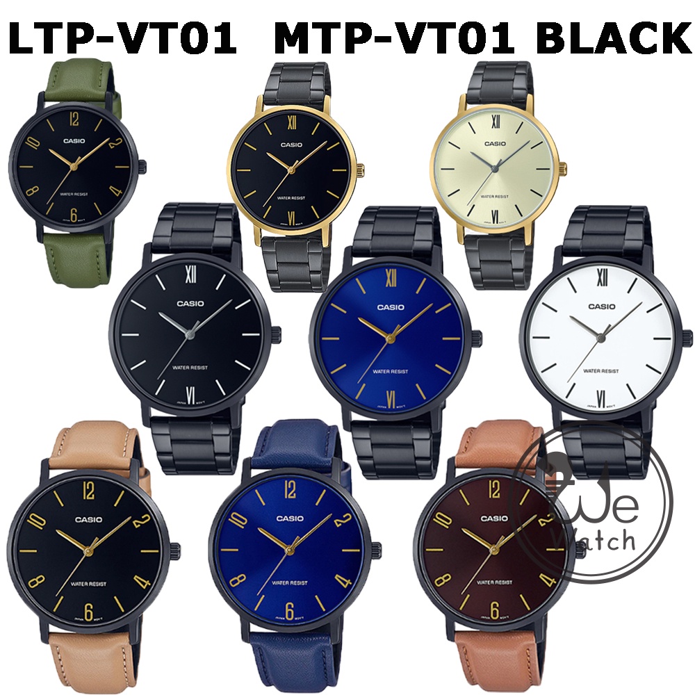 CASIO ของแท้ รุ่น MTP-VT01B MTP-VT01BL LTP-VT01BL LTP-VT01GB นาฬิกาชาย กล่องและประกัน1ปี MTPVT01 MTP