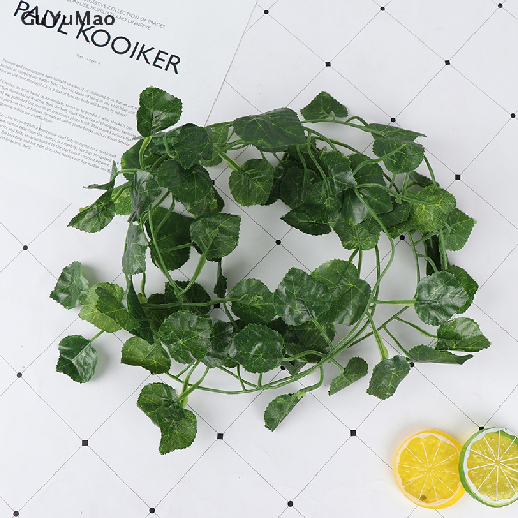 [cxGUYU] 2.0m Artficial Vine พืชสีเขียว Leaf แขวนตกแต่งหวาย Liana ผนังใบ