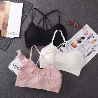 พร้อมส่ง สปอร์ตบรา ลูกไม้ Sportbra มีฟองน้ำ (02)