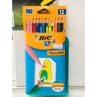 BIC Kids ดินสอสีไม้ Tropicolors 12 สี  ราคา 75 บาท