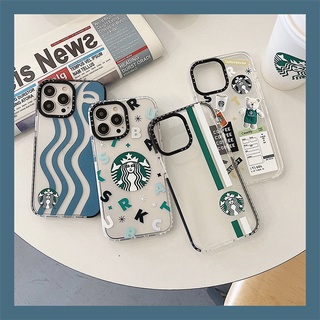 เคสโทรศัพท์มือถือแบบนิ่ม กันกระแทก ลาย Starbucks Casetify สร้างสรรค์ สําหรับ iPhone 13 12 11 Pro X XS Max XR 6 7 8 Plus