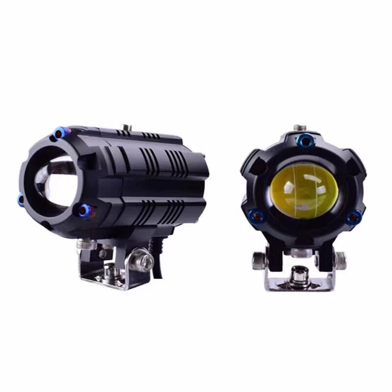NEW แพ็ค 2ชิ้น ไฟโปรเจคเตอร์ ไฟหน้ารถยนต์ มอเตอร์ไซค์ LED DC 9V-36V สว่างมาก 2สเต็ป (สีขาว+สีเหลือง)
