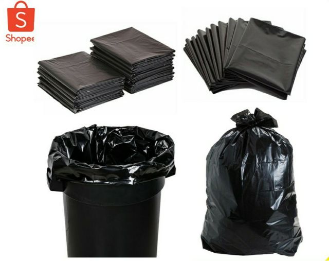 ถุงขยะดำ ถุงดำใส่ขยะ บรรจุ 1 กิโลกรัม มี 18"×20" - 45"×60" ใบ/กก.