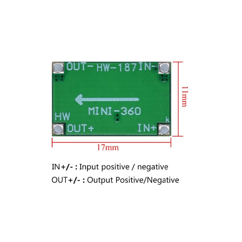 โมดูล 5 pcs Rc โมดูลเครื่องบินขนาดเล็ก Mini-360 step-down power module DC-DC 4 . 75 V - 23 V To 1v - 17v