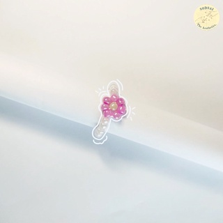 แหวนลูกปัดดอกไม้ สุดคิ้วท์ พร้อมส่ง ❗️ นิ้วอ้วนใส่ได้ 💯