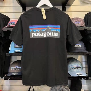 Patagonia เสื้อยืดลําลอง ผ้าฝ้าย แขนสั้น คอกลม พิมพ์ลาย สไตล์คลาสสิก สําหรับผู้ชาย